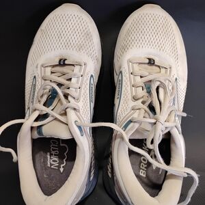 Brooks Running Shoes in Off-White with Blue Accents